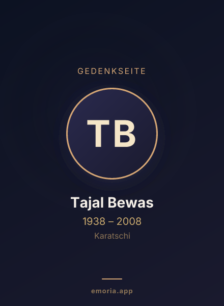 Gedenkportrait von Tajal Bewas