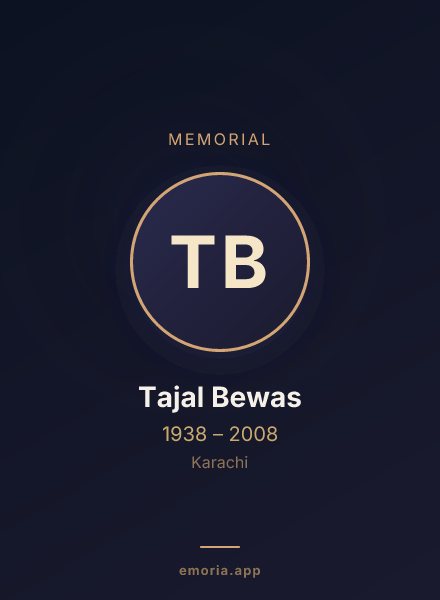 Memorial portrait of Tajal Bewas