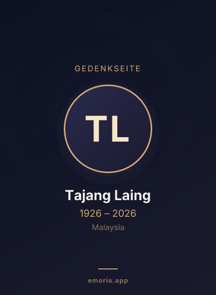 Gedenkportrait von Tajang Laing