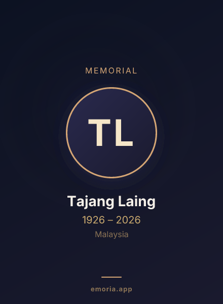 Memorial portrait of Tajang Laing