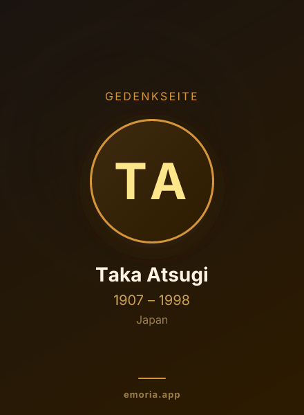 Gedenkportrait von Taka Atsugi