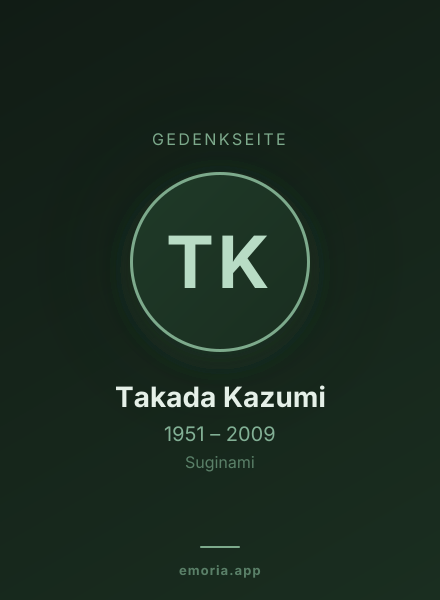 Gedenkportrait von Takada Kazumi