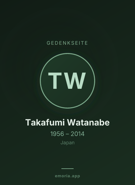 Gedenkportrait von Takafumi Watanabe
