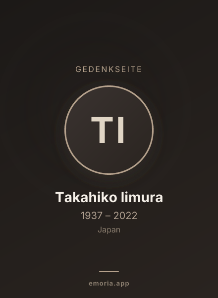 Gedenkportrait von Takahiko Iimura