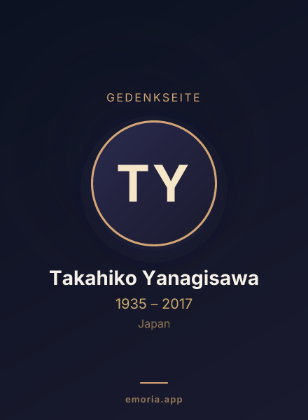 Gedenkportrait von Takahiko Yanagisawa