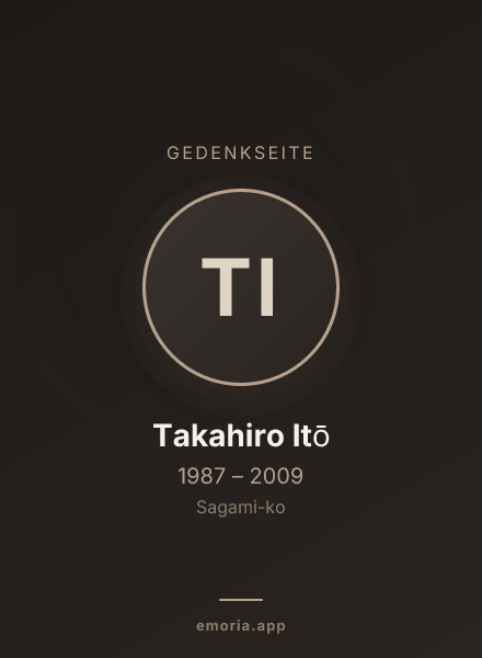 Gedenkportrait von Takahiro Itō
