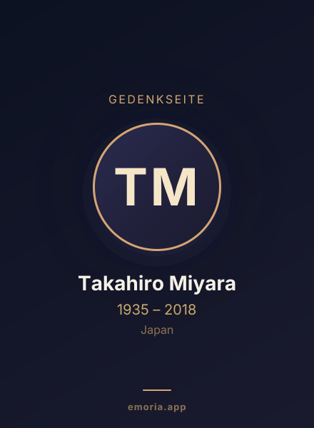 Gedenkportrait von Takahiro Miyara