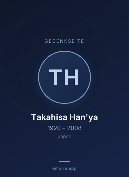 Gedenkportrait von Takahisa Han'ya