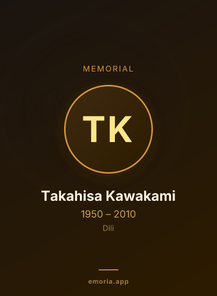Memorial portrait of Takahisa Kawakami