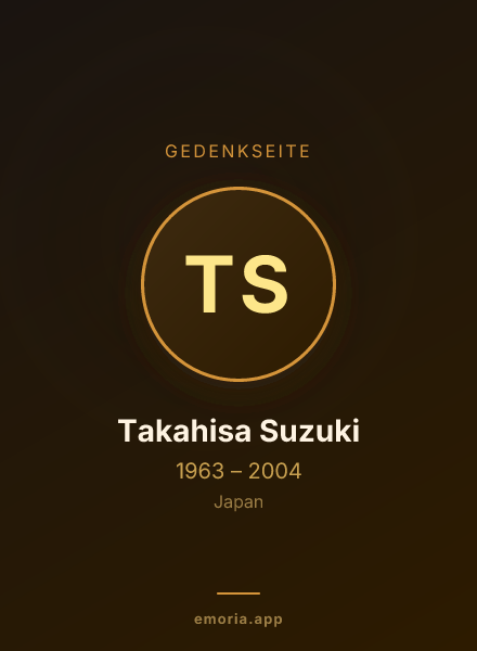 Gedenkportrait von Takahisa Suzuki