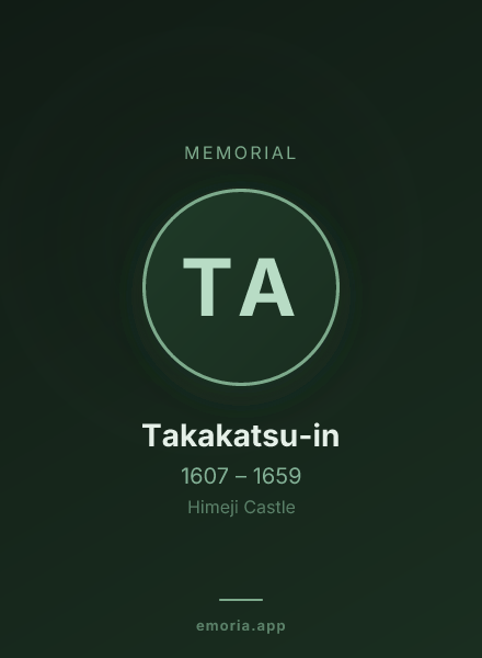 Memorial portrait of Takakatsu-in