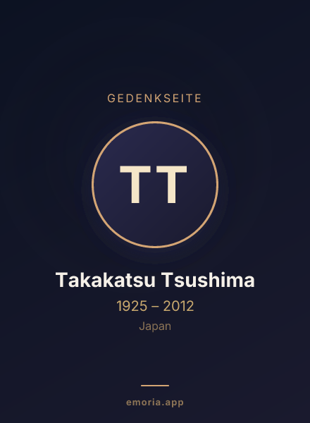 Gedenkportrait von Takakatsu Tsushima