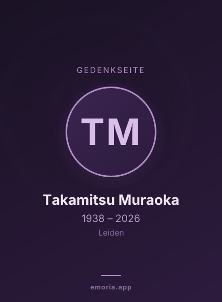 Gedenkportrait von Takamitsu Muraoka