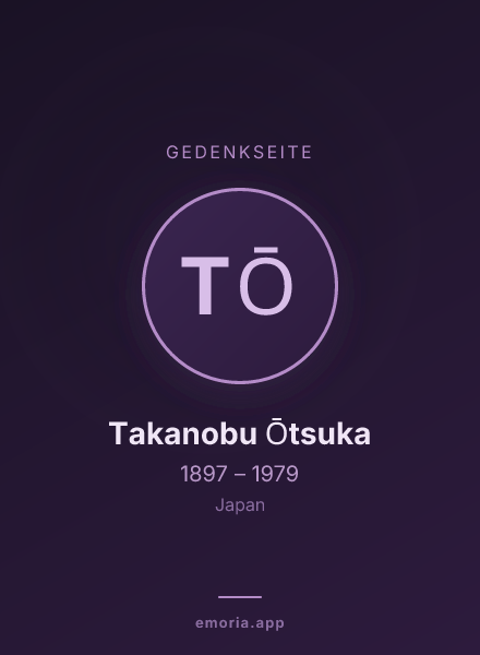 Gedenkportrait von Takanobu Ōtsuka
