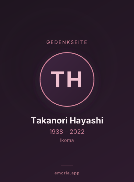 Gedenkportrait von Takanori Hayashi