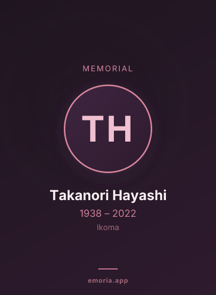 Memorial portrait of Takanori Hayashi