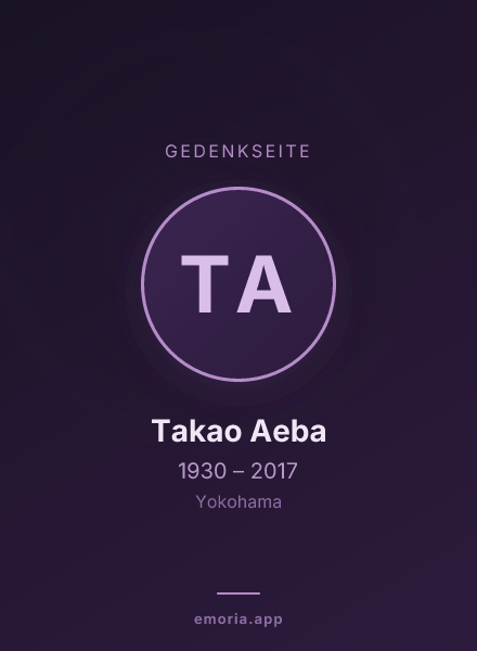 Gedenkportrait von Takao Aeba
