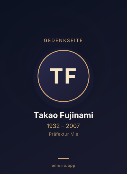 Gedenkportrait von Takao Fujinami
