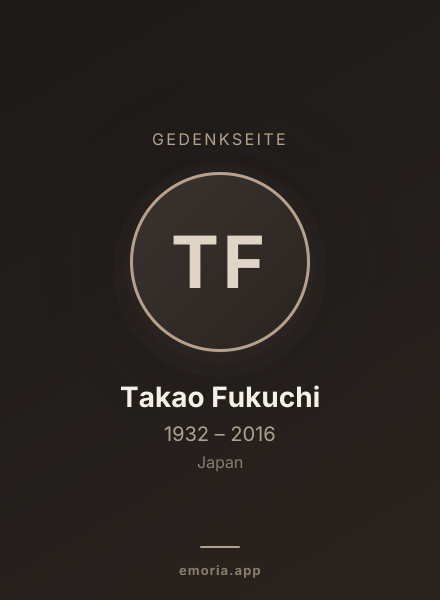Gedenkportrait von Takao Fukuchi