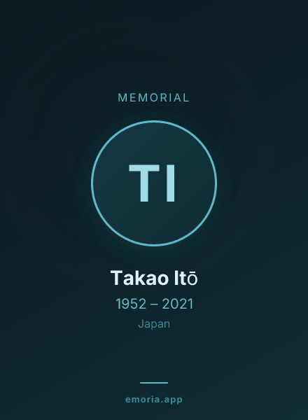 Memorial portrait of Takao Itō