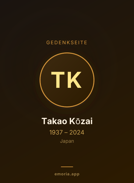 Gedenkportrait von Takao Kōzai
