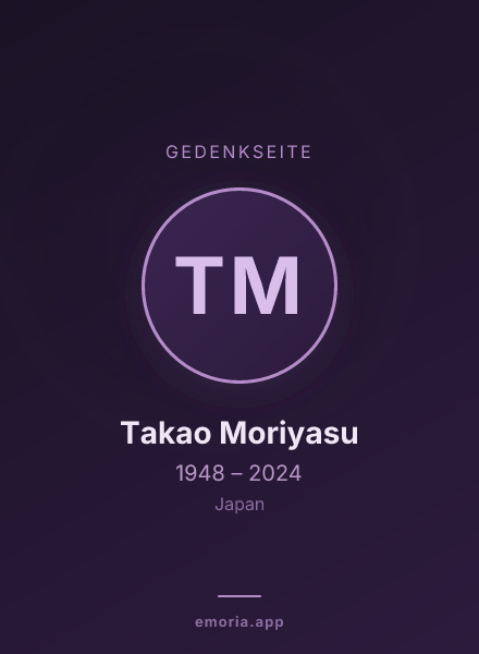 Gedenkportrait von Takao Moriyasu