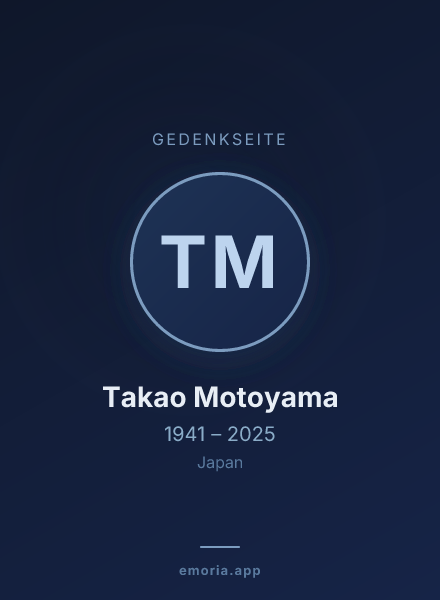Gedenkportrait von Takao Motoyama