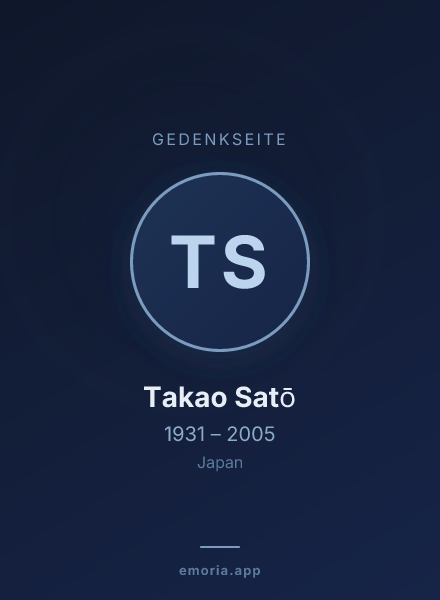 Gedenkportrait von Takao Satō
