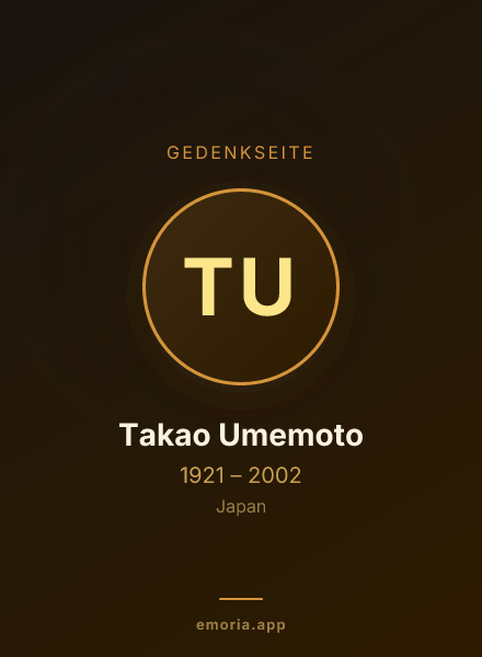 Gedenkportrait von Takao Umemoto