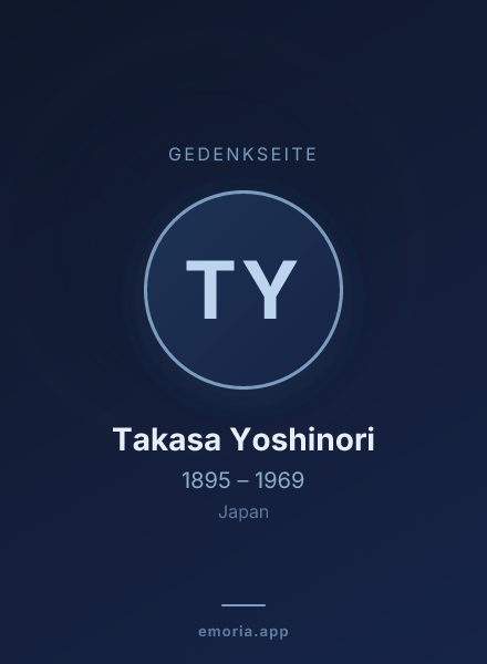Gedenkportrait von Takasa Yoshinori