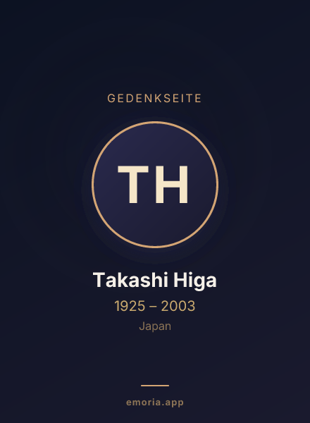 Gedenkportrait von Takashi Higa
