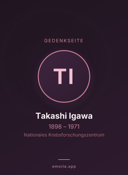 Gedenkportrait von Takashi Igawa