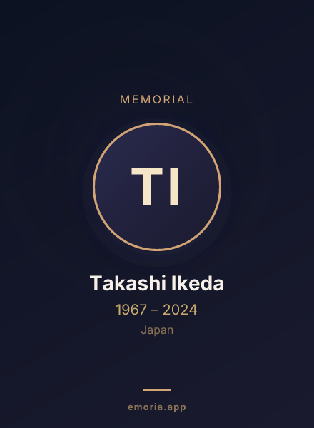 Memorial portrait of Takashi Ikeda