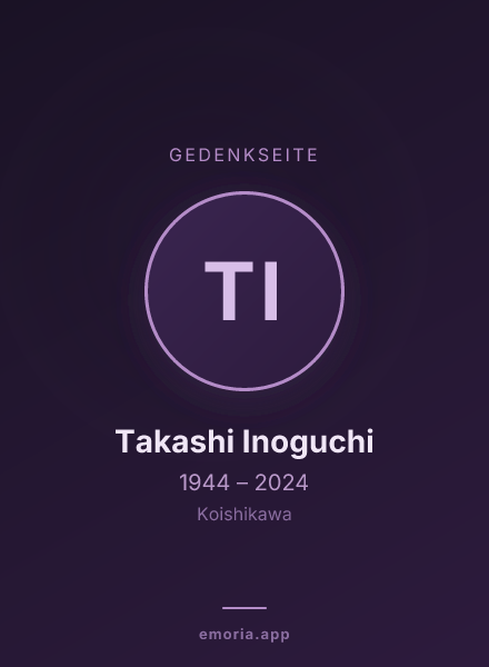 Gedenkportrait von Takashi Inoguchi