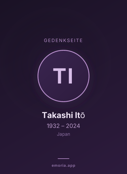 Gedenkportrait von Takashi Itō