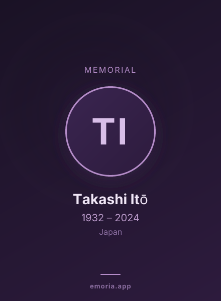 Memorial portrait of Takashi Itō