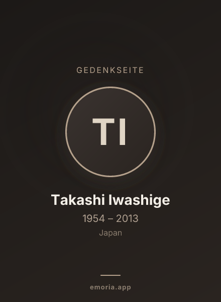 Gedenkportrait von Takashi Iwashige
