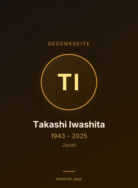 Gedenkportrait von Takashi Iwashita