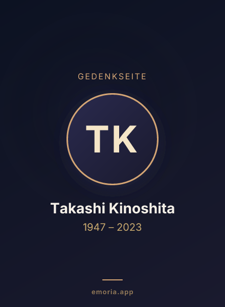 Gedenkportrait von Takashi Kinoshita
