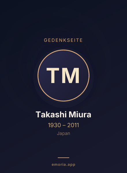Gedenkportrait von Takashi Miura