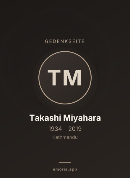 Gedenkportrait von Takashi Miyahara