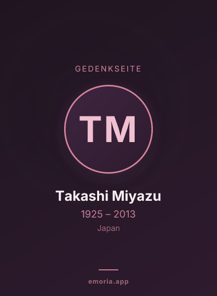 Gedenkportrait von Takashi Miyazu