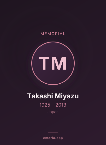 Memorial portrait of Takashi Miyazu