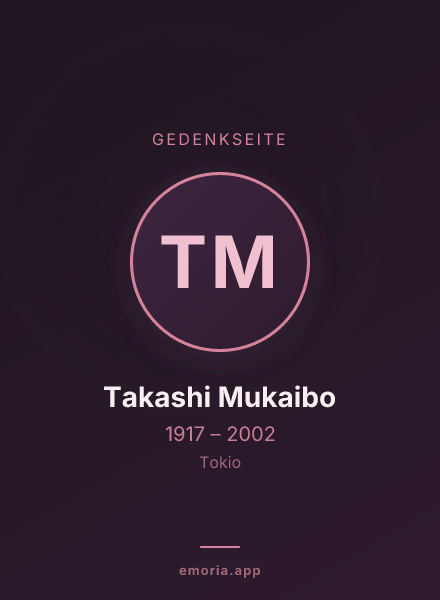 Gedenkportrait von Takashi Mukaibo