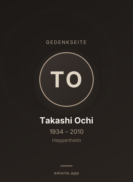 Gedenkportrait von Takashi Ochi