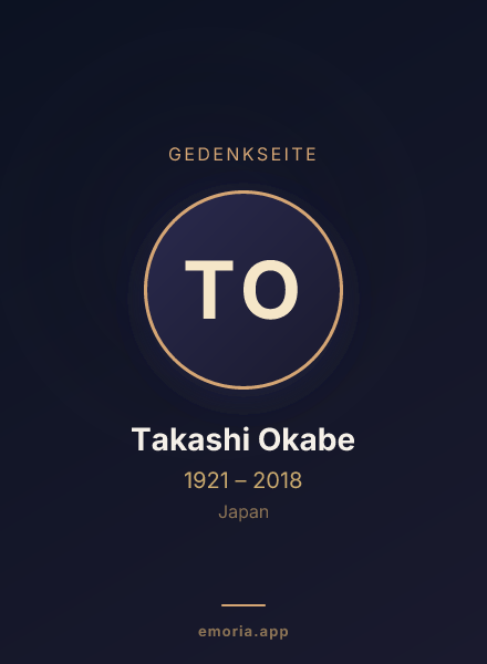 Gedenkportrait von Takashi Okabe