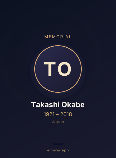 Memorial portrait of Takashi Okabe