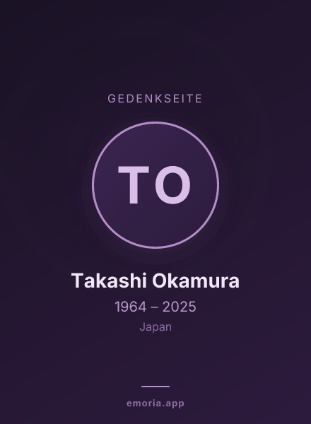 Gedenkportrait von Takashi Okamura