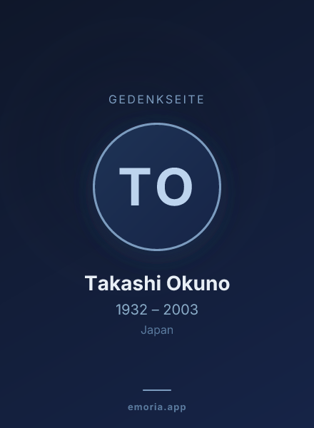 Gedenkportrait von Takashi Okuno