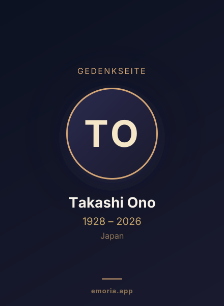 Gedenkportrait von Takashi Ono